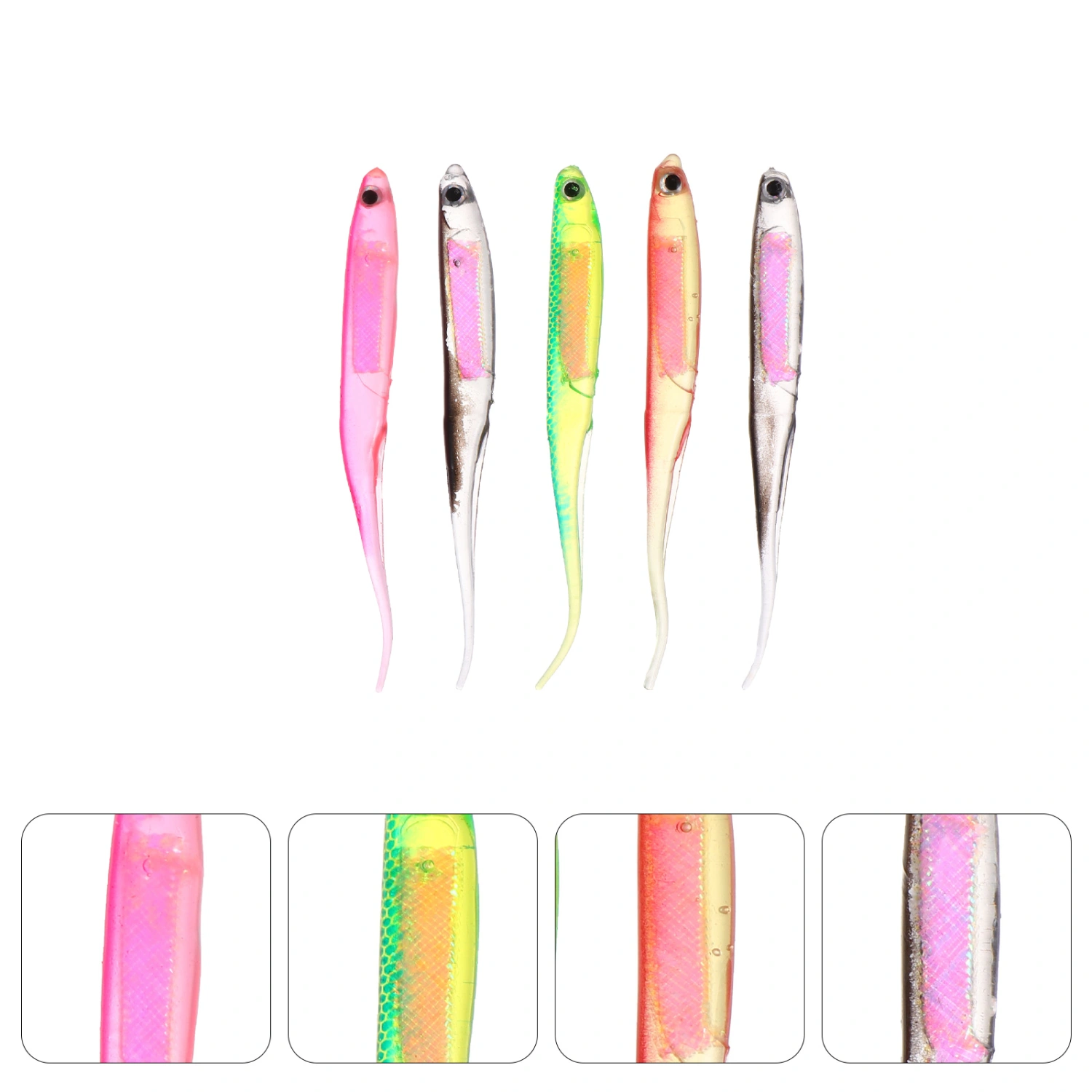 5pcs Artificial Fishing Bait Fishing Tackle Lure Hook Imitation Fishing Lure