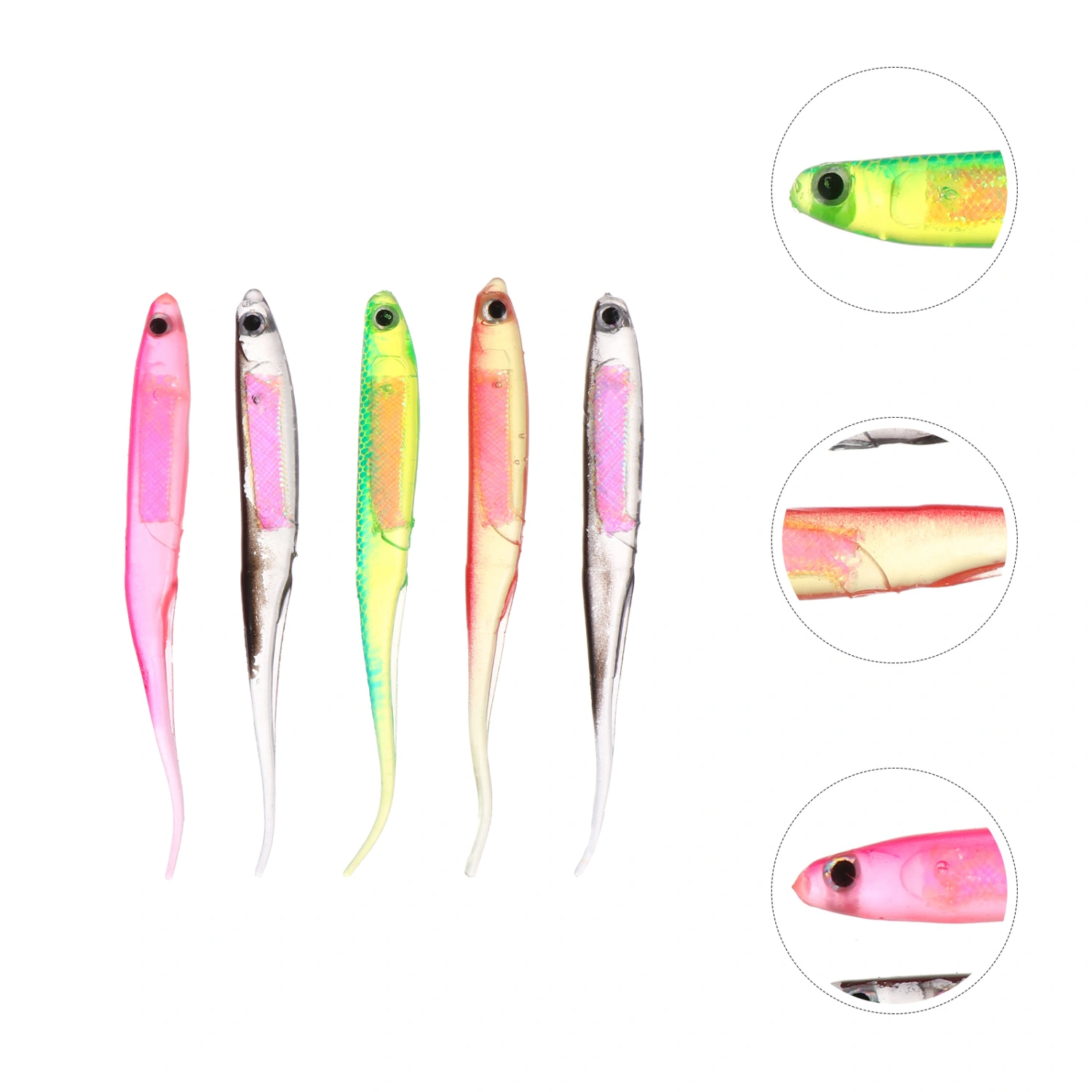 5pcs Artificial Fishing Bait Fishing Tackle Lure Hook Imitation Fishing Lure