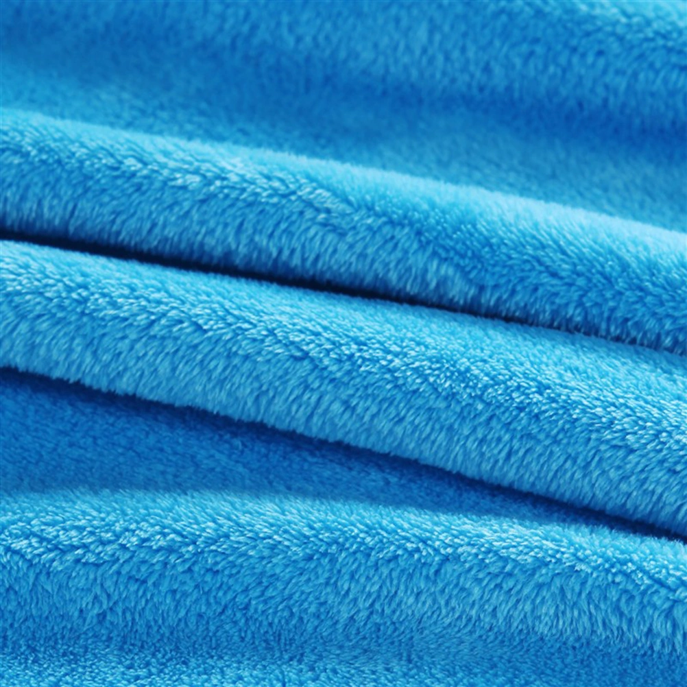 Gorgeous Flannel Fleece Pet Blanket Cozy Towel Solid Color Pet Blanket(Sky-blue)