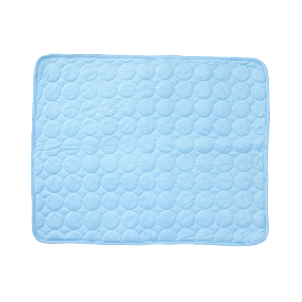 Foldable Summer Pet Mat Breathable Dogs Cats Summer Cooling Pad Sleeping Mat Heat Dissipation Pad Mat 50 x 40 cm (Blue)