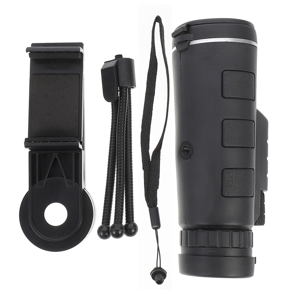 40x60 Monocular Telescope Zoom Scope Multi Function Telescope with Compass Phone Clip Tripod for Mobile Phone Camera