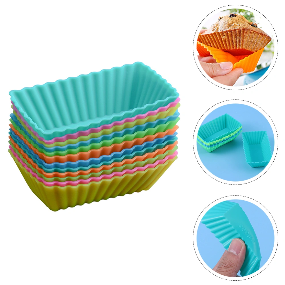 12Pcs Kitchen Baking Molds Cake Making Cups Cake Baking Cups (Random Color)