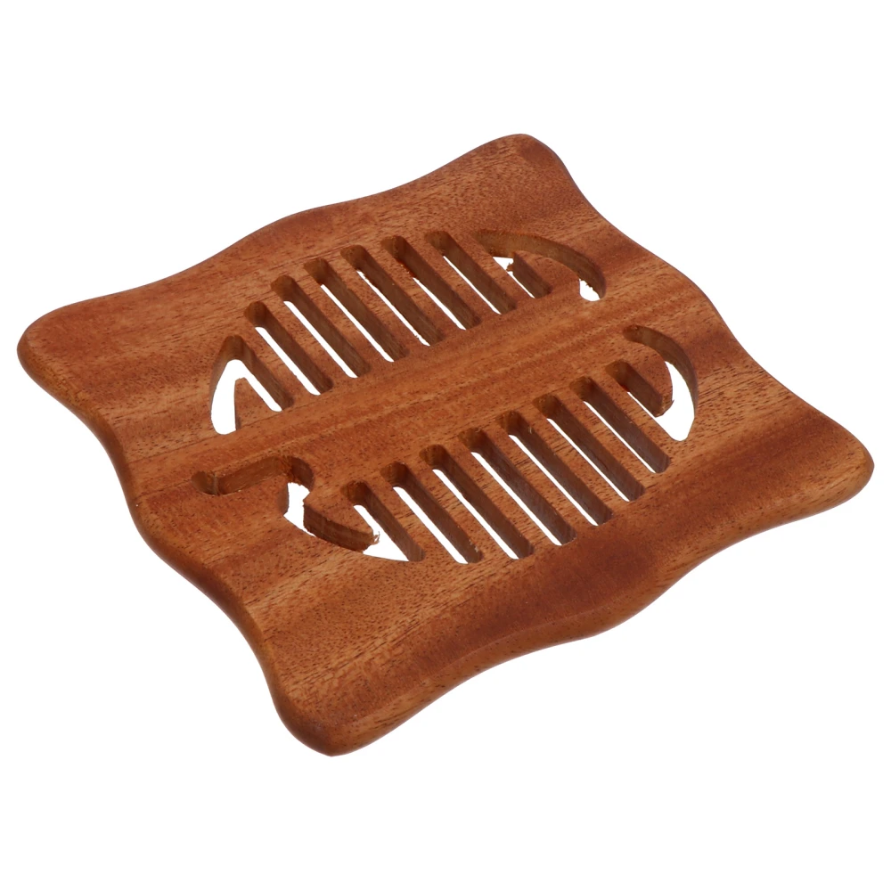 1Pc Wooden Coaster Practical Pot Pad Durable Heat Insulation Coffee Cup Mat