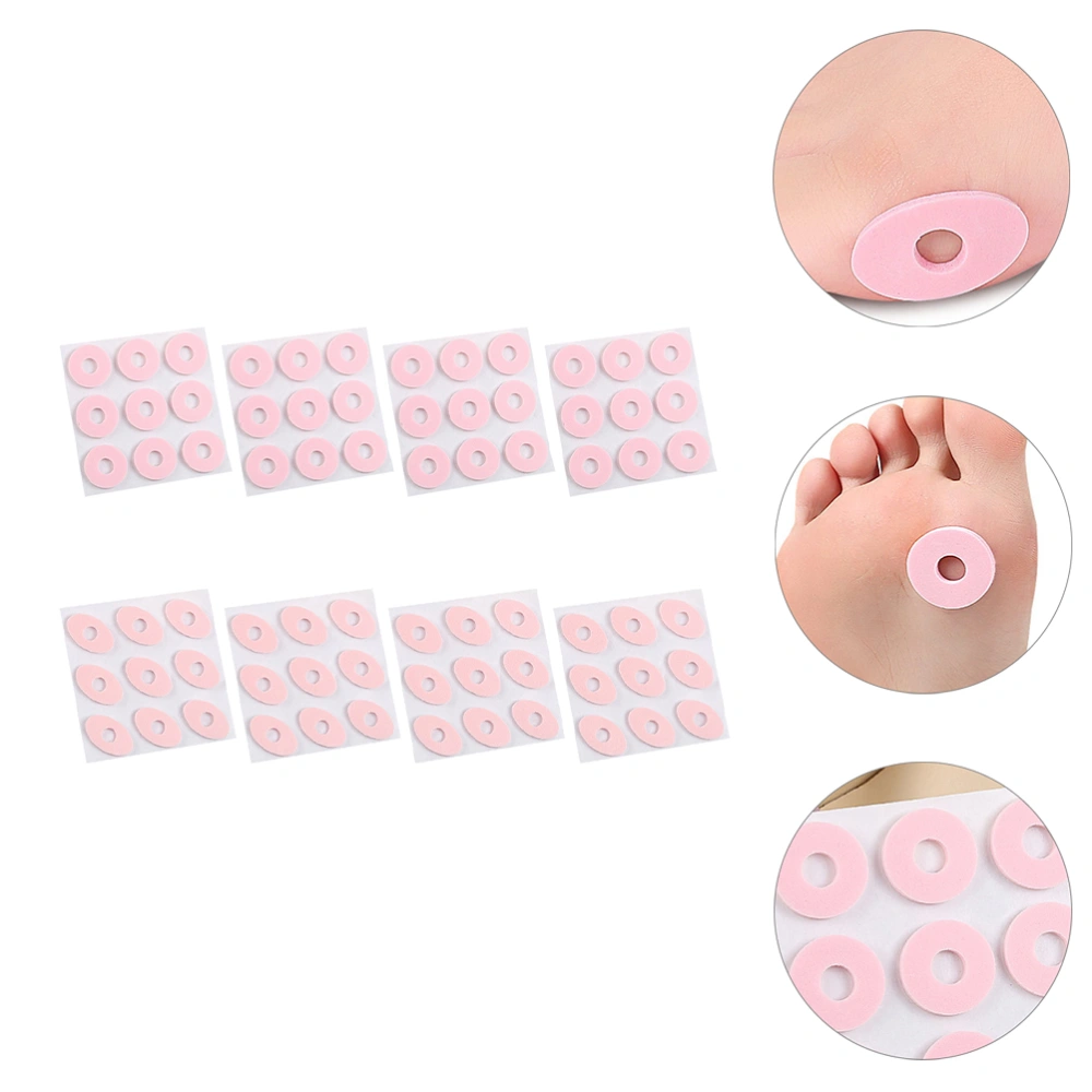 72pcs Anti-wear Foot Grips Heel Pads Self-Adhesive Inserts Insoles Grips (Pink)