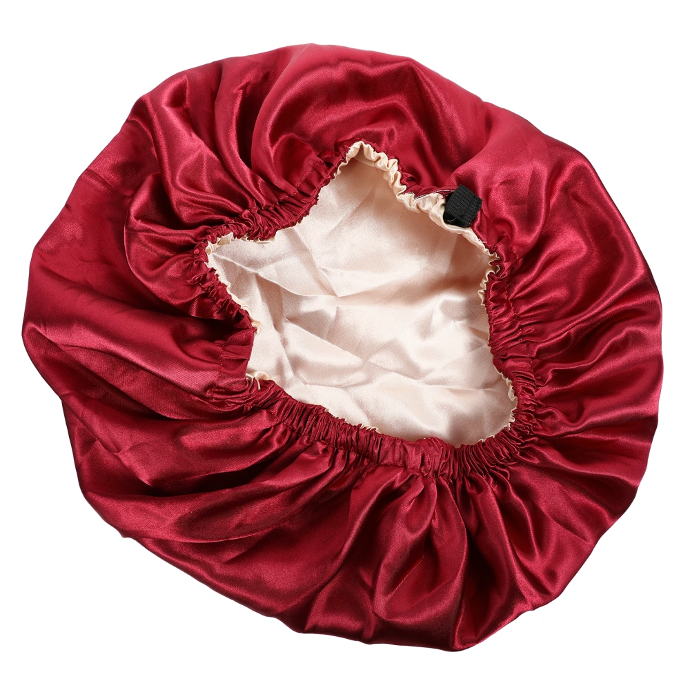 Women Satin Sleeping Hair Bonnet Double-Layer Nightcap Night Headwear