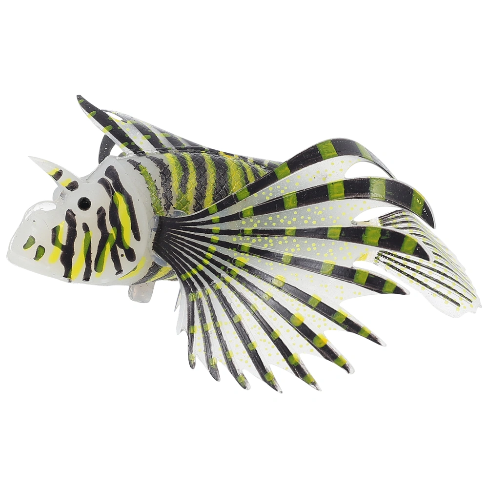 1Pc Landscaping Silicone Fish Lovely Aquarium Simulation Fish Lionfish Model Prop