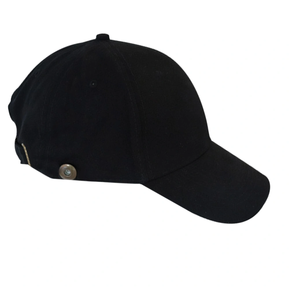 Adjustable Quick Dry Baseball Hat Outdoor Sunscreen Baseball Sun Block Peaked without Mask Black