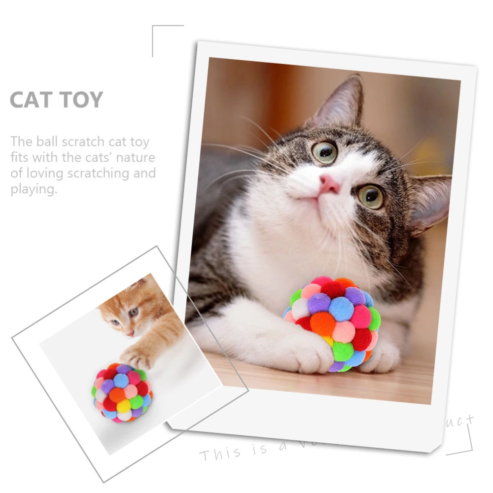 3pcs Pet Teasing Balls Pet Yarn Balls Cat Elastic Balls Pet Supplies for Cat Playing