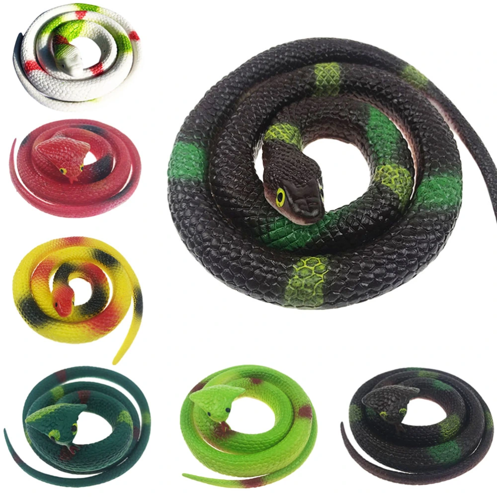 8pcs Realistic Snake Toy Funny Rubber Snake Figure Set Party Favors Prank Toy For Kids Children (Cobra And Grass Snake)