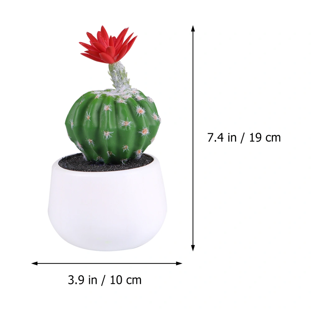 Artificial Cactus Bonsai Simulation Plants Ornaments Desktop Decoration for Office Living Room (Random Pattern)