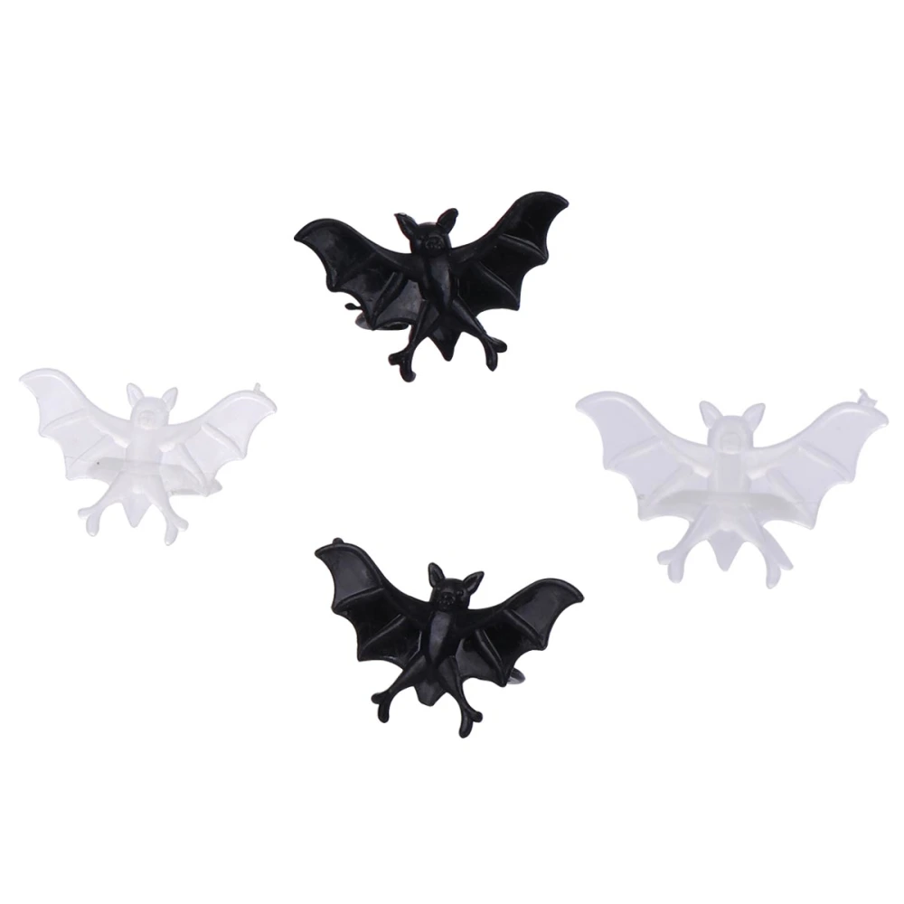 1 Set/50pcs Decorative Halloween Bat Ring Halloween Finger Rings Luminous Rings