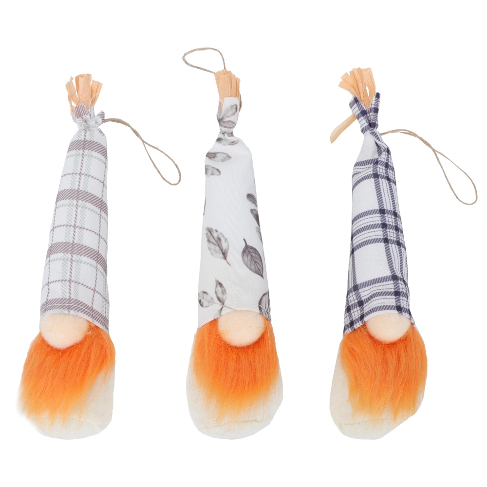 3Pcs Home Cotton Doll Decor Thanksgiving Festival Gnome Doll Party Ornament