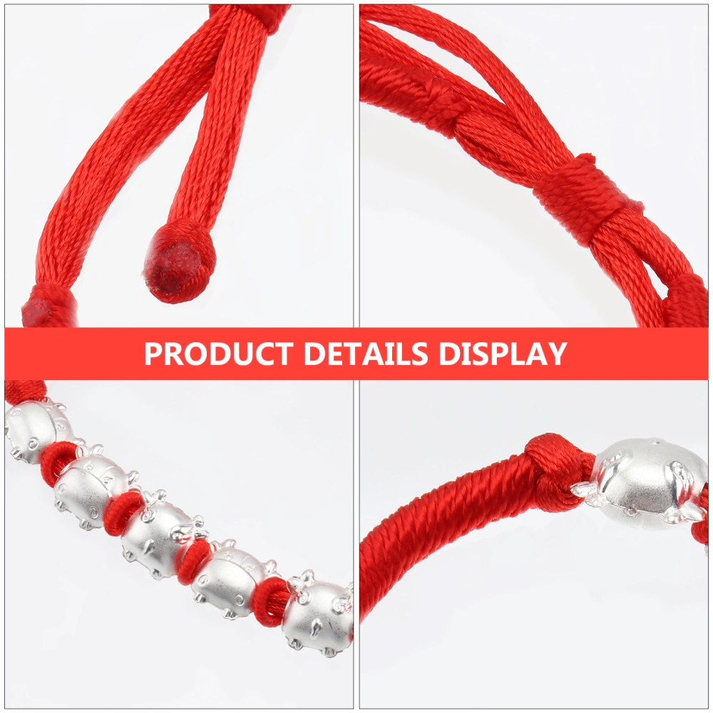 Fashion Fortunate Red Rope Thread Bracelet Christmas Gift Ox Bracelet (5 Oxen)