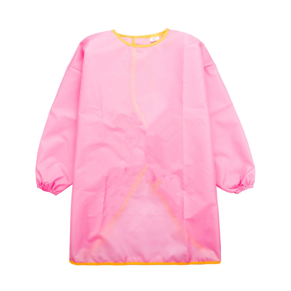 Painting Apron Waterproof Long-sleeved Drawing Art Smock for Children Kids (Pink, L - Suitble for 130-150cm Height)