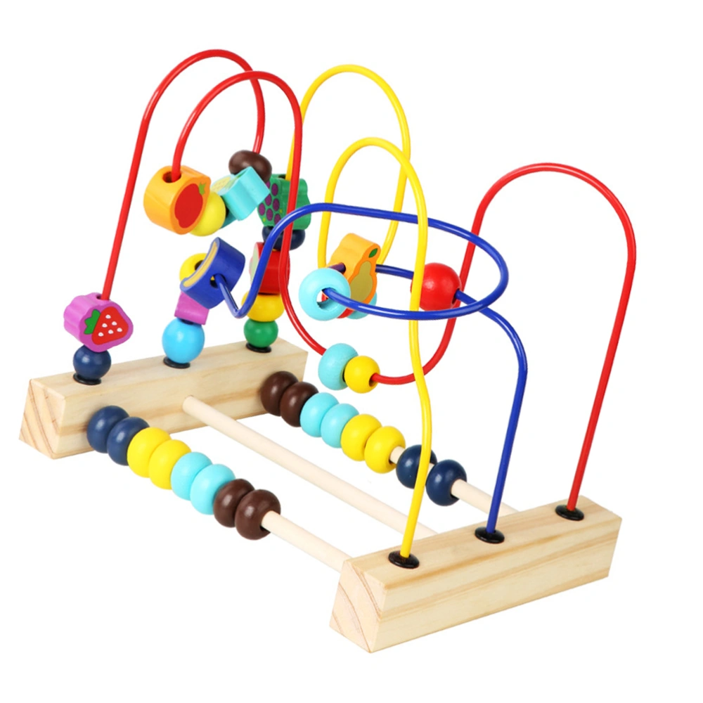 1Pc Multifunctional Kids Game Toy Wooden Bead Maze Children Educational Toy