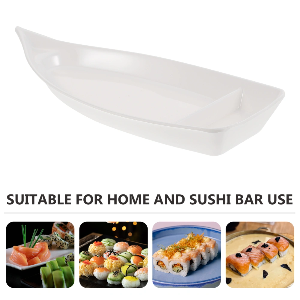 1Pc Sushi Boat Plate Melamine Sushi Tray Japanese Style Tableware Fruit Tray