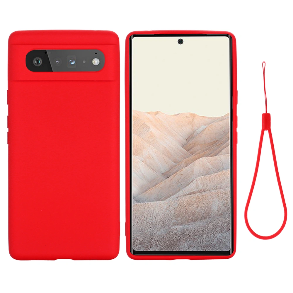 Phone Cover Anti-fall Phone Protective Case with Lanyard Compatible for Pixel 6