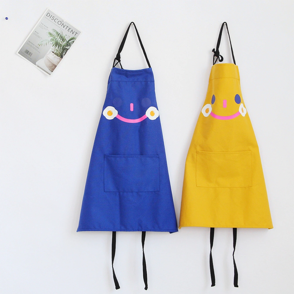 Art Painting Apron Sleeveless Apron Practical Overclothes DIY Drawing Baking Baby Apron Size S Yellow