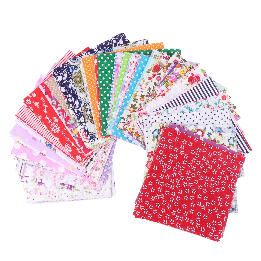 100pcs 10x10cm DIY Floral Printed Fabric Cotton Patchwork Craft Sewing Fabric