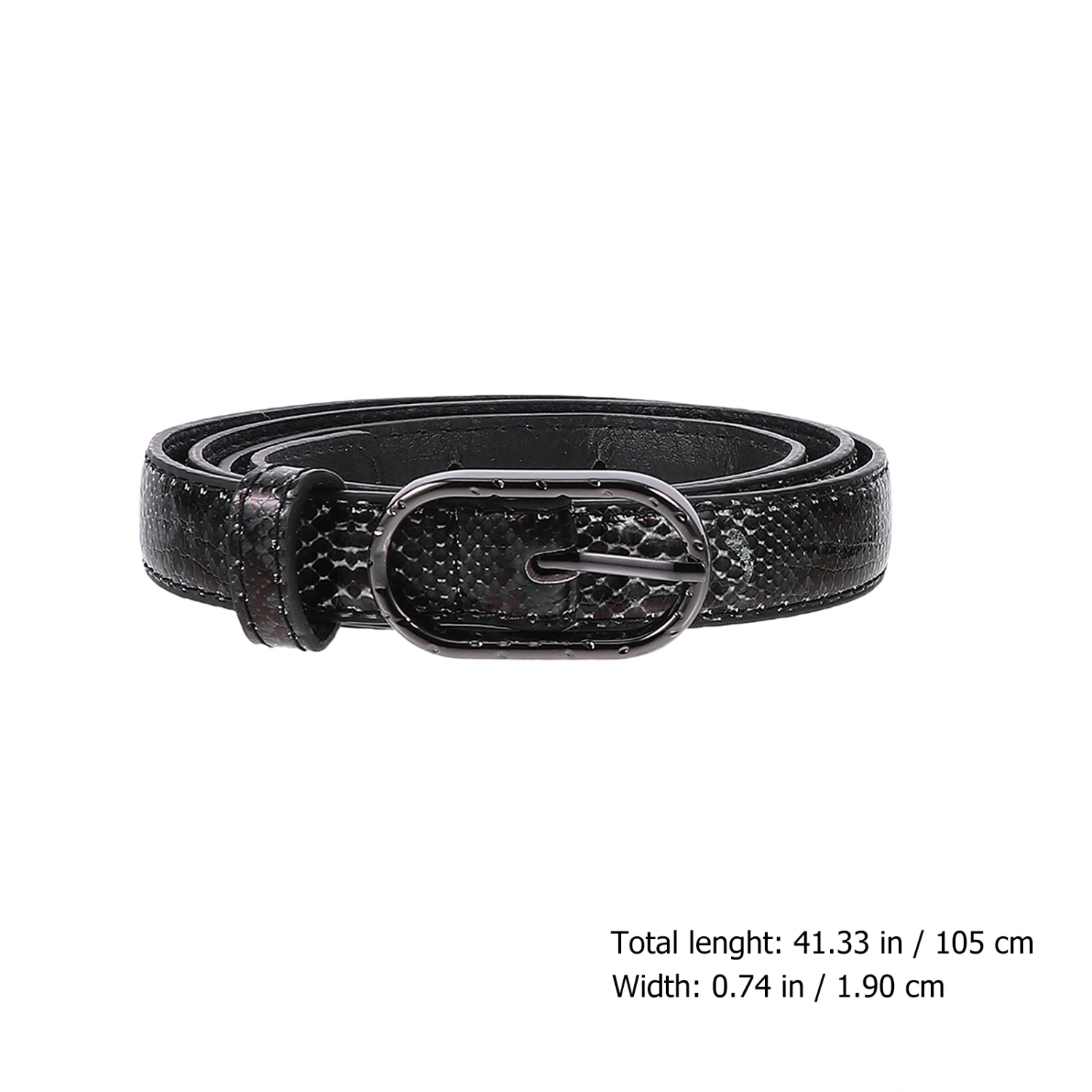 1 Set 2Pcs Snakeskin grain Waistbelts Clothes Dress Belts (Black Khaki)