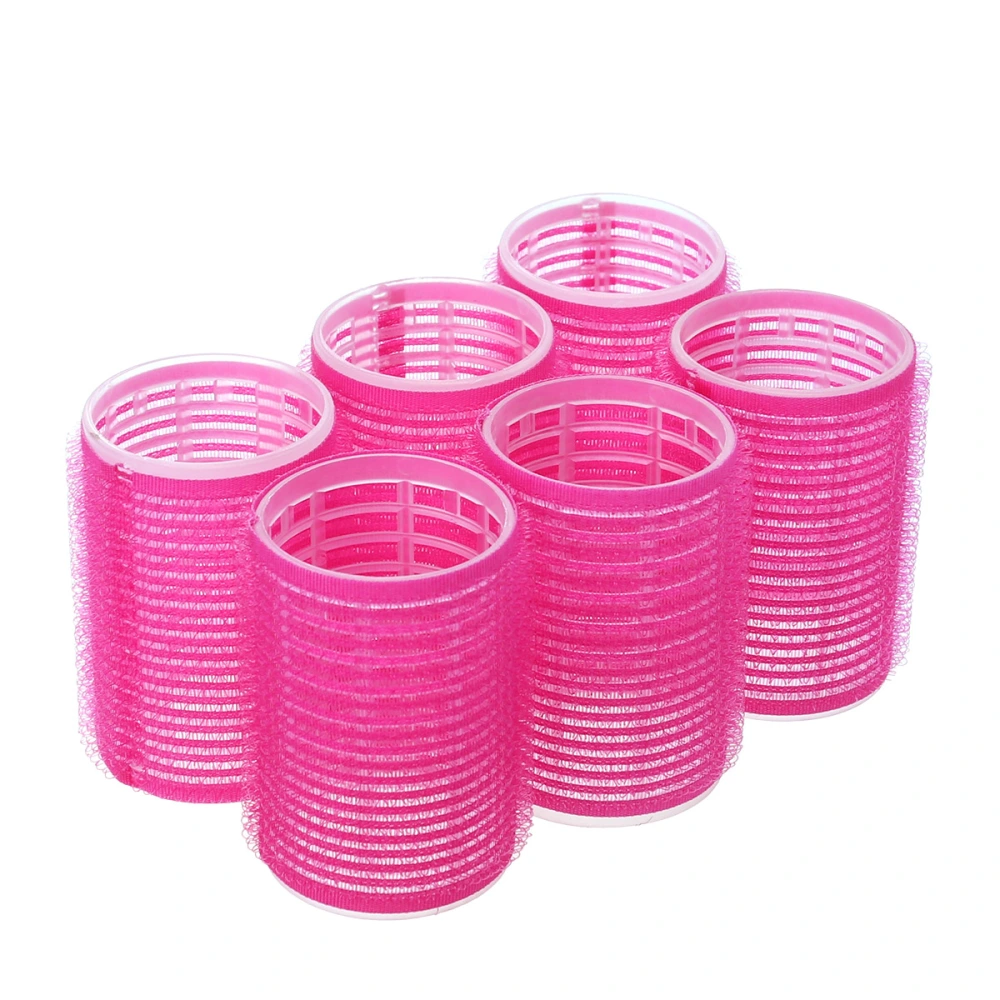 6pcs DIY Curlers Styling Tools Hairdressing Tool Self-adhesive Hair Rollers Curlers - 3cm (Random Color)