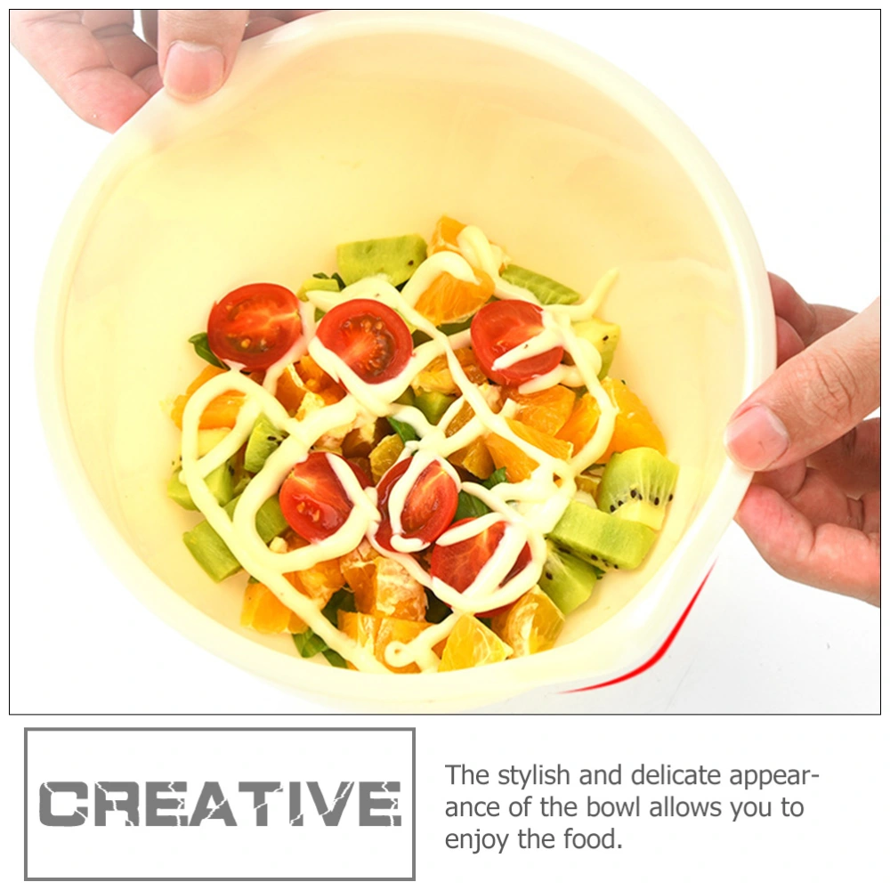 3Pcs Convenient Salad Bowl Reusable Food Bowl Household Serving Bowl Food Accessory