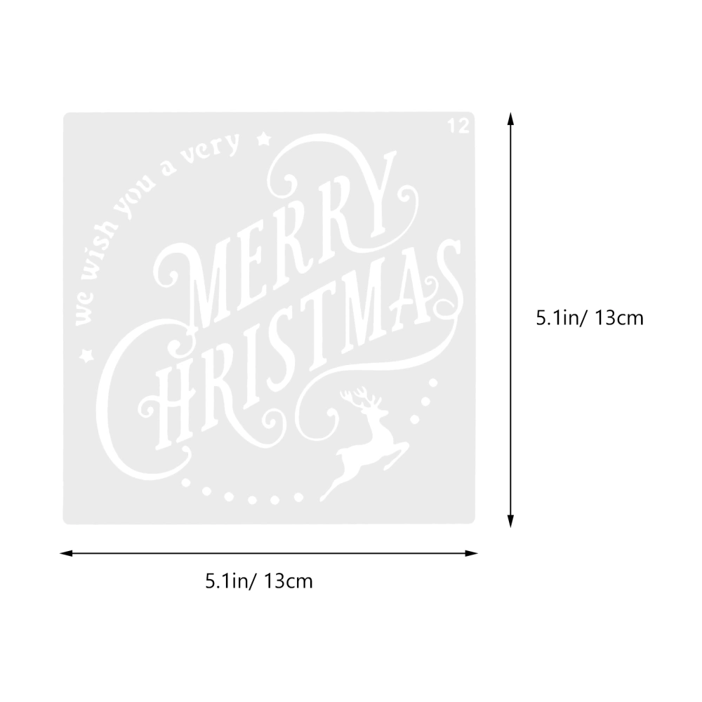 12pcs Christmas Painting Template Creative DIY Painting Stencil for DIY