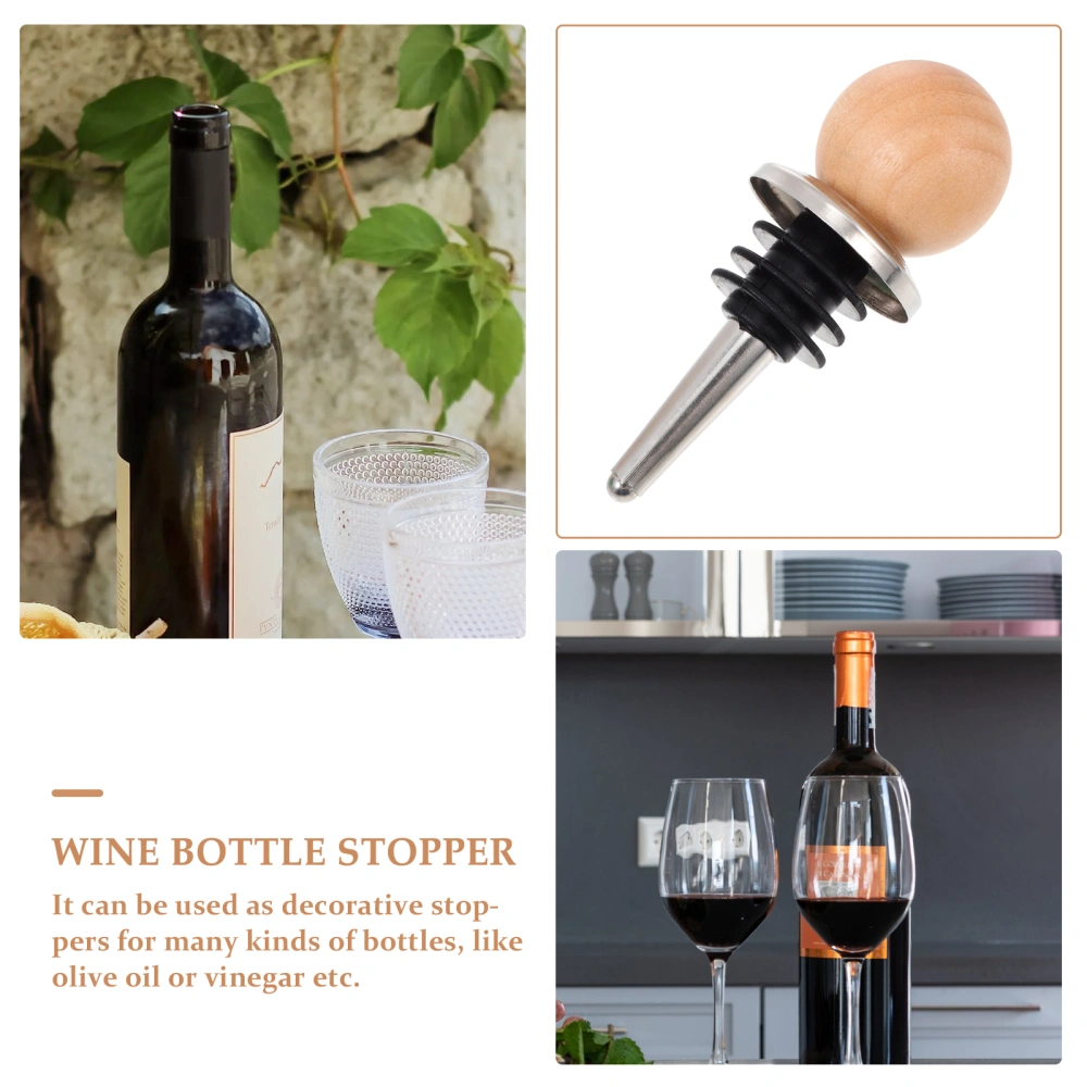 4pcs Stainless Steel Wine Bottle Stopper Wine Bottle Stopper Sealed Vacuum Oil Bottle Stopper