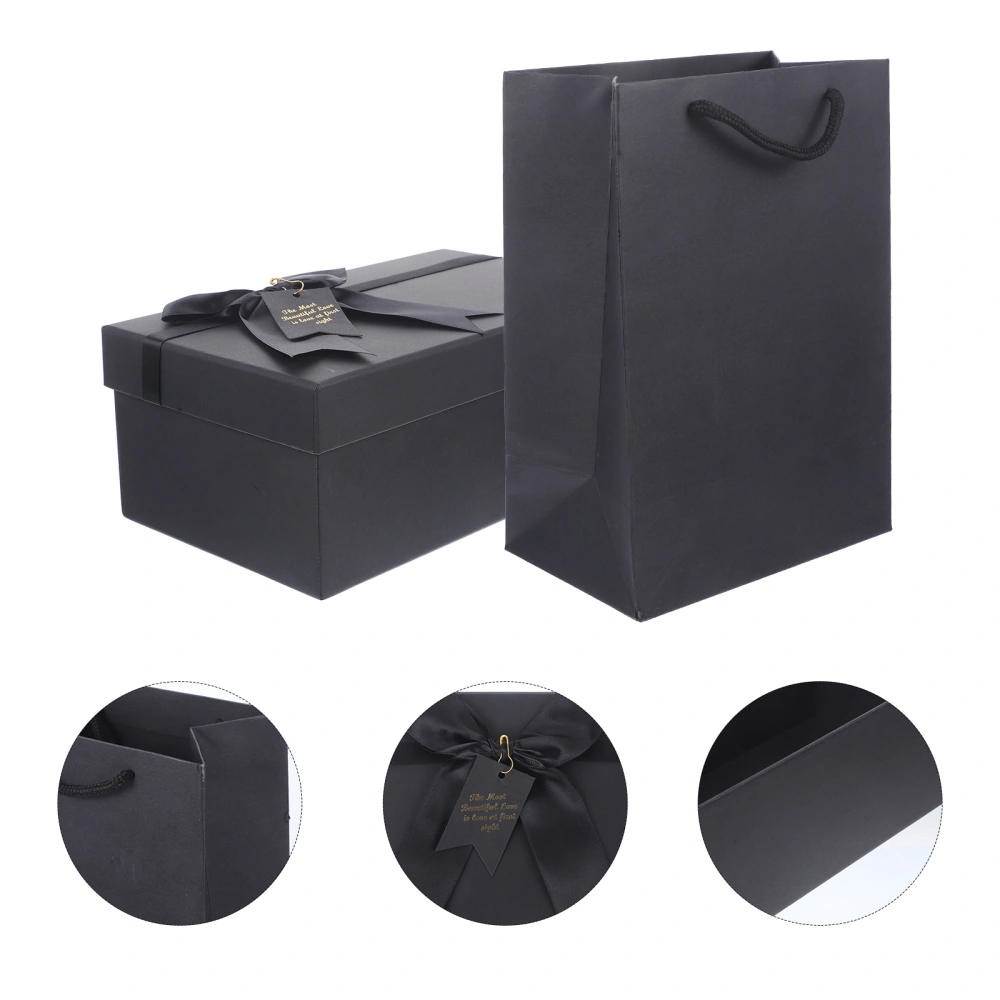 1 Set Square Box Elegant Perfume Boxes Romantic Valentine's Day Gift Box (Black)