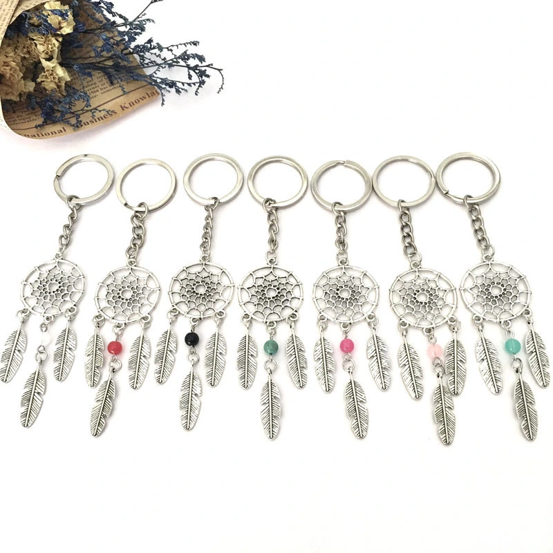 6Pcs Dream Catcher Keyring Dreamcatcher Pendant DIY Keychain Charm Pendant Handbag Key Decoration