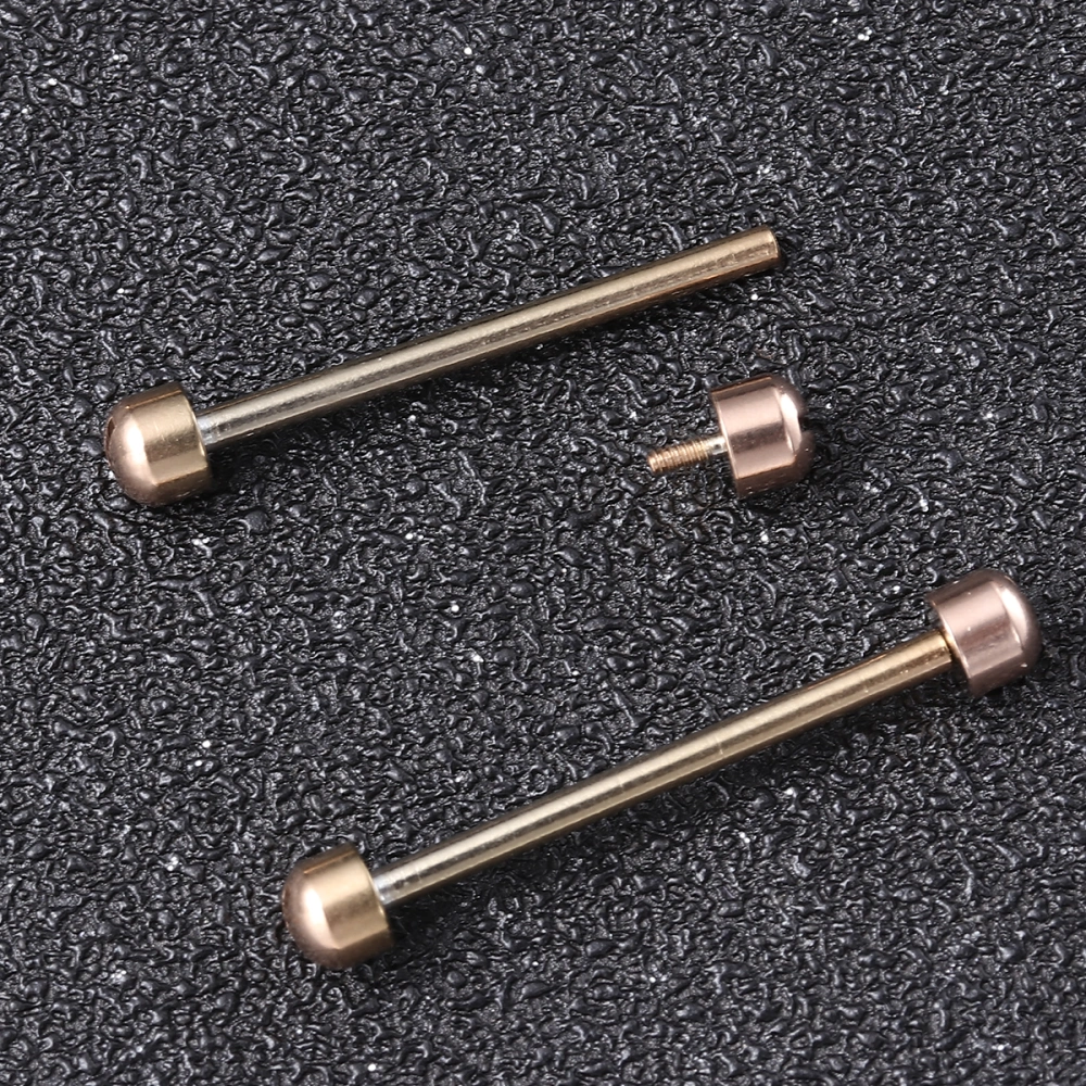 2pcs Watch Screw Tube Rods Screw-in Watch Strap Link Rod Connect Rod Repair Tools for Watchmaker - 22mm Inner Diameter (Rose Goldr)