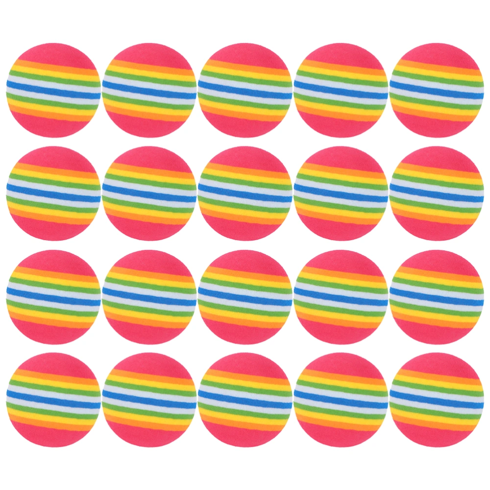 20pcs 42mm Golfs Rainbow Ball Indoor Golfs Hitting Putting Practice Aids