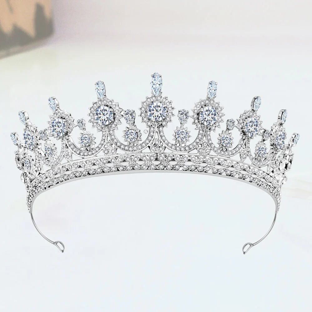 1Pc Shiny Rhinestone Headwear Delicate  Headdress Bridal Hair Band Photo Props Hair Accessories(Silver)