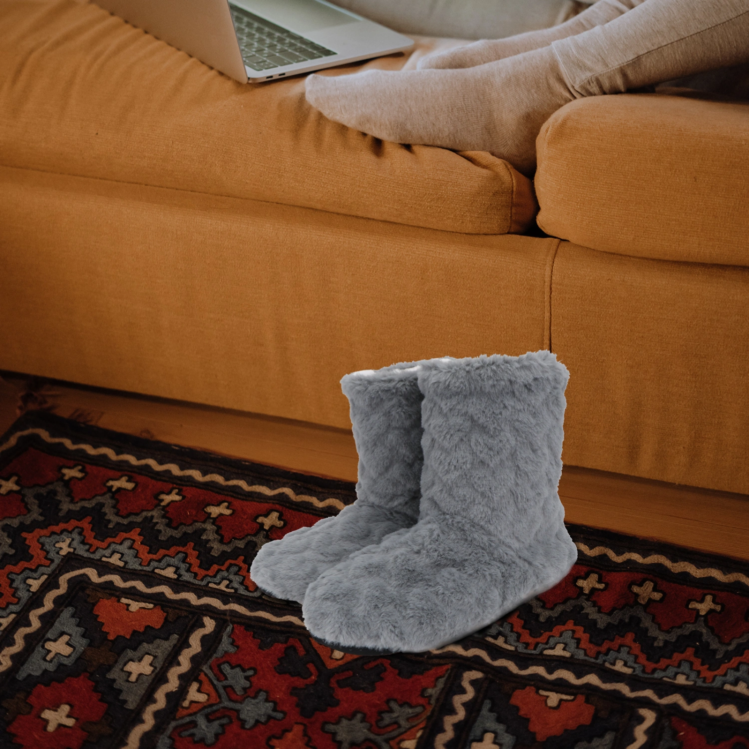1 Pair High Tube Floor Boots Non-slip Thickening Dancing Floor Boots Warm Boots