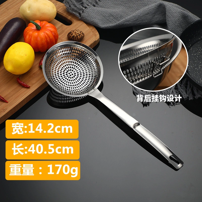 Stainless Steel Colander Water Leaking Food Drain Scoop Strainer for Kitchen