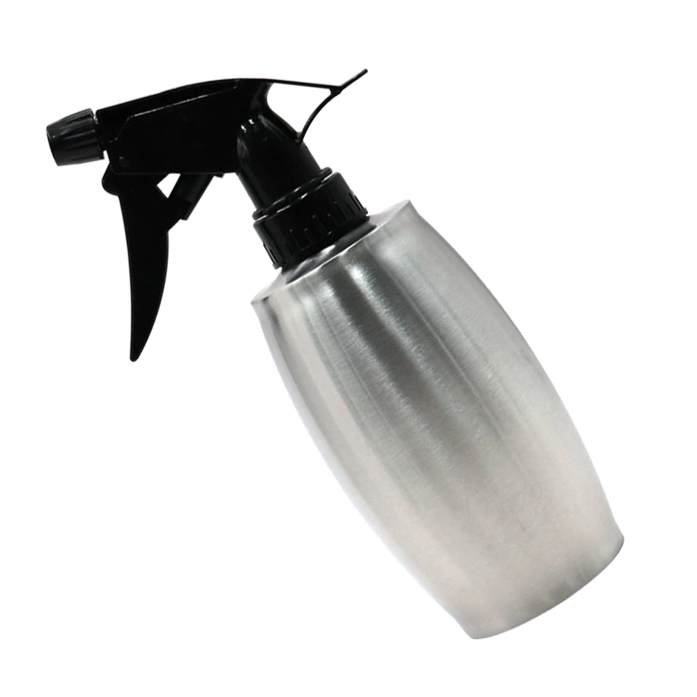 1pc 350ml Fine Mist Sprayer Oval Stainless Steel Watering Can Shapes Like Rugby for Plants Watering Household Cleaning