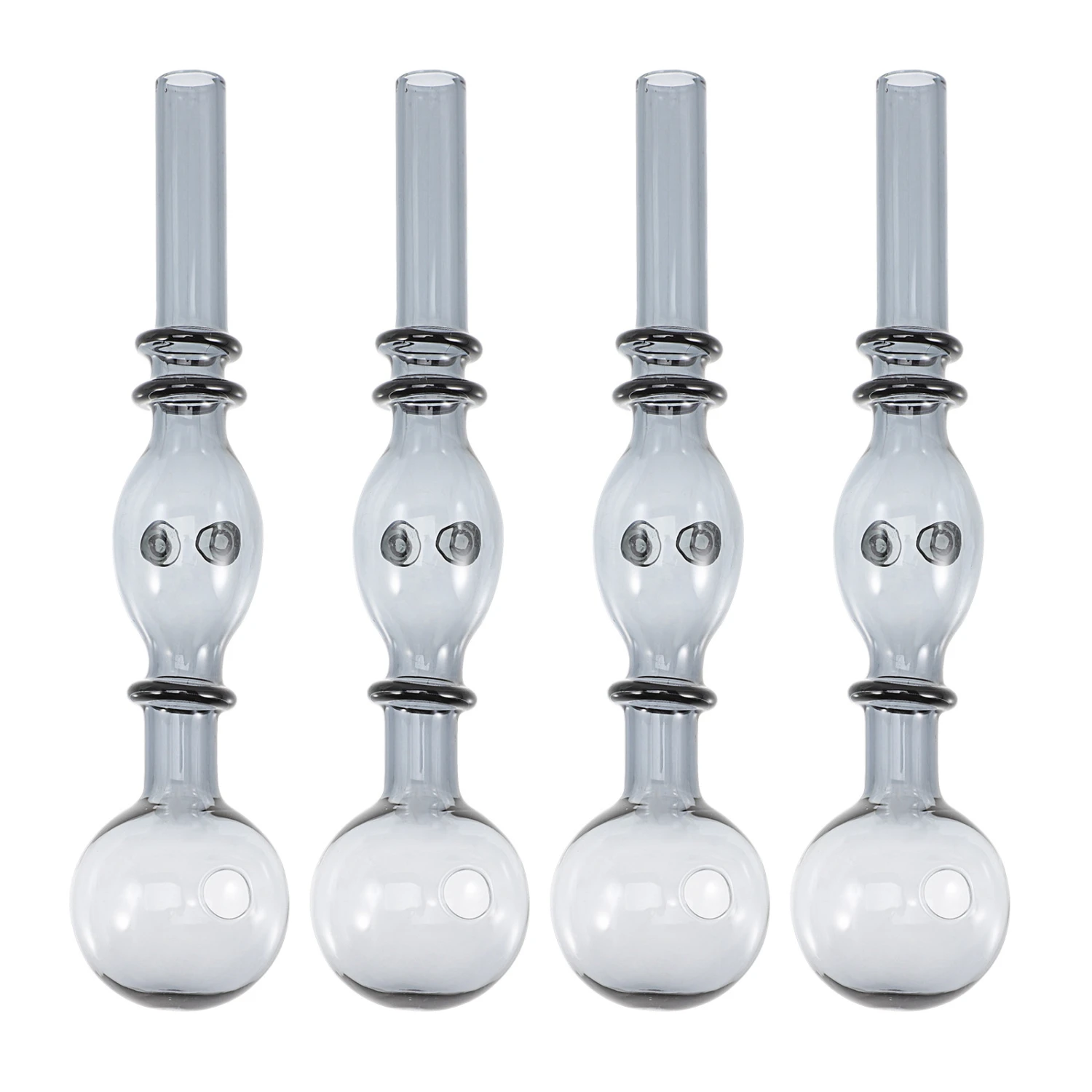 4pcs Oil Lamp Burner High Borosilicate Lamp Burner Oil Burner Glass Pipe