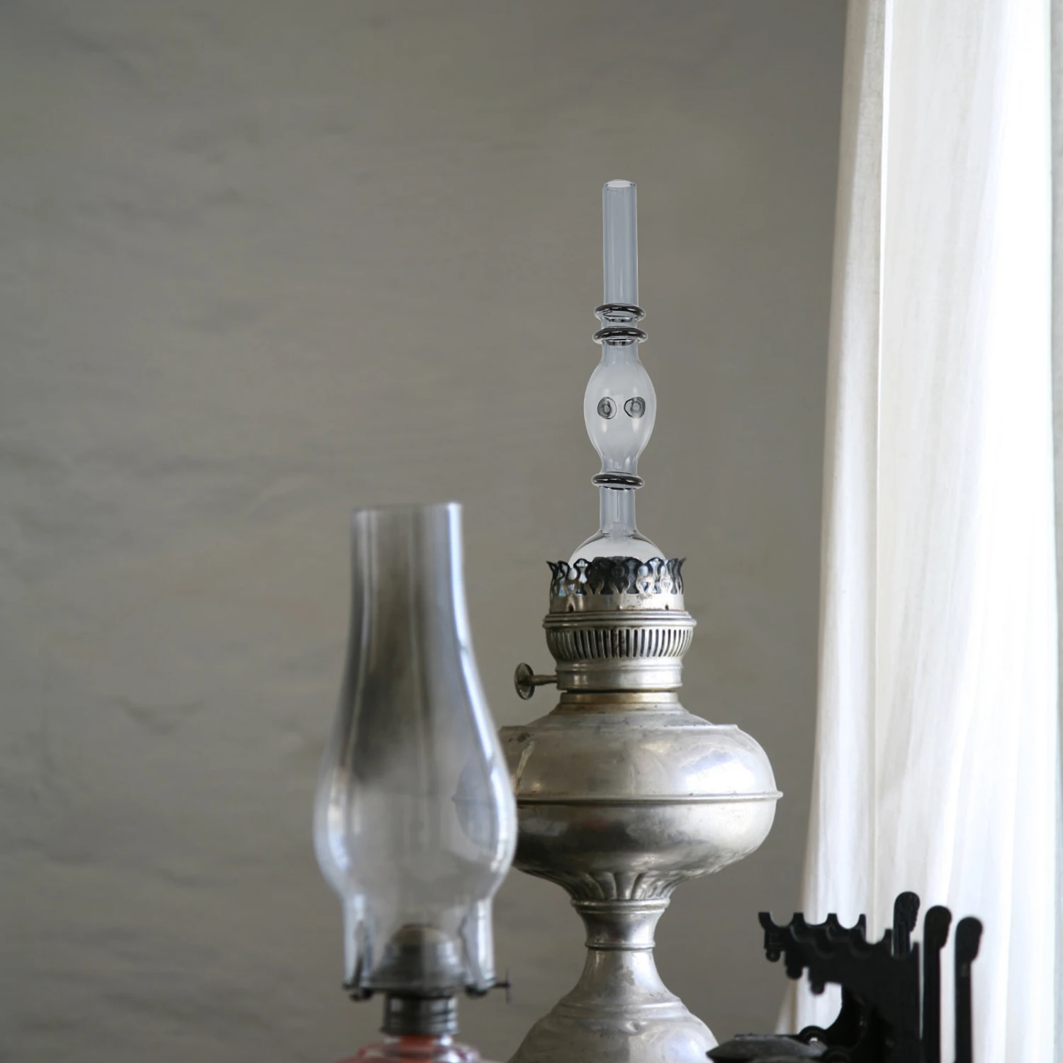 4pcs Oil Lamp Burner High Borosilicate Lamp Burner Oil Burner Glass Pipe