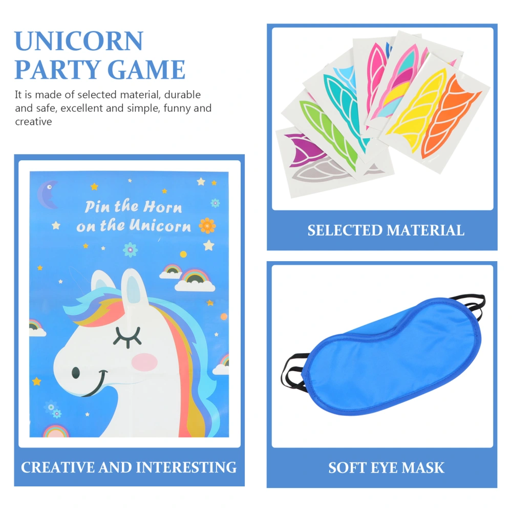 1 Set Pin The Horn on The Unicorn Game Unique Unicorn Birthday Party Game