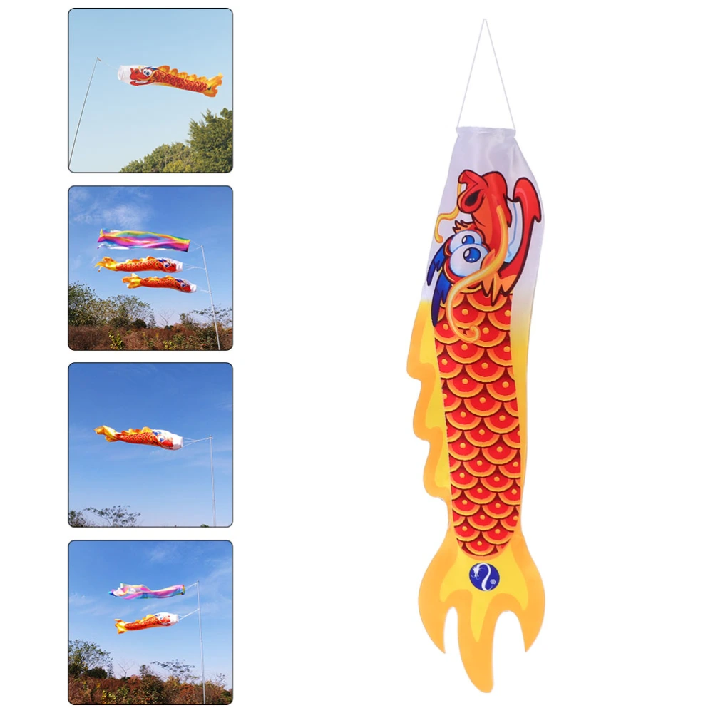 Cartoon Dragon Decorative Windsock Flag Creative Garden Hanging Wind Flag