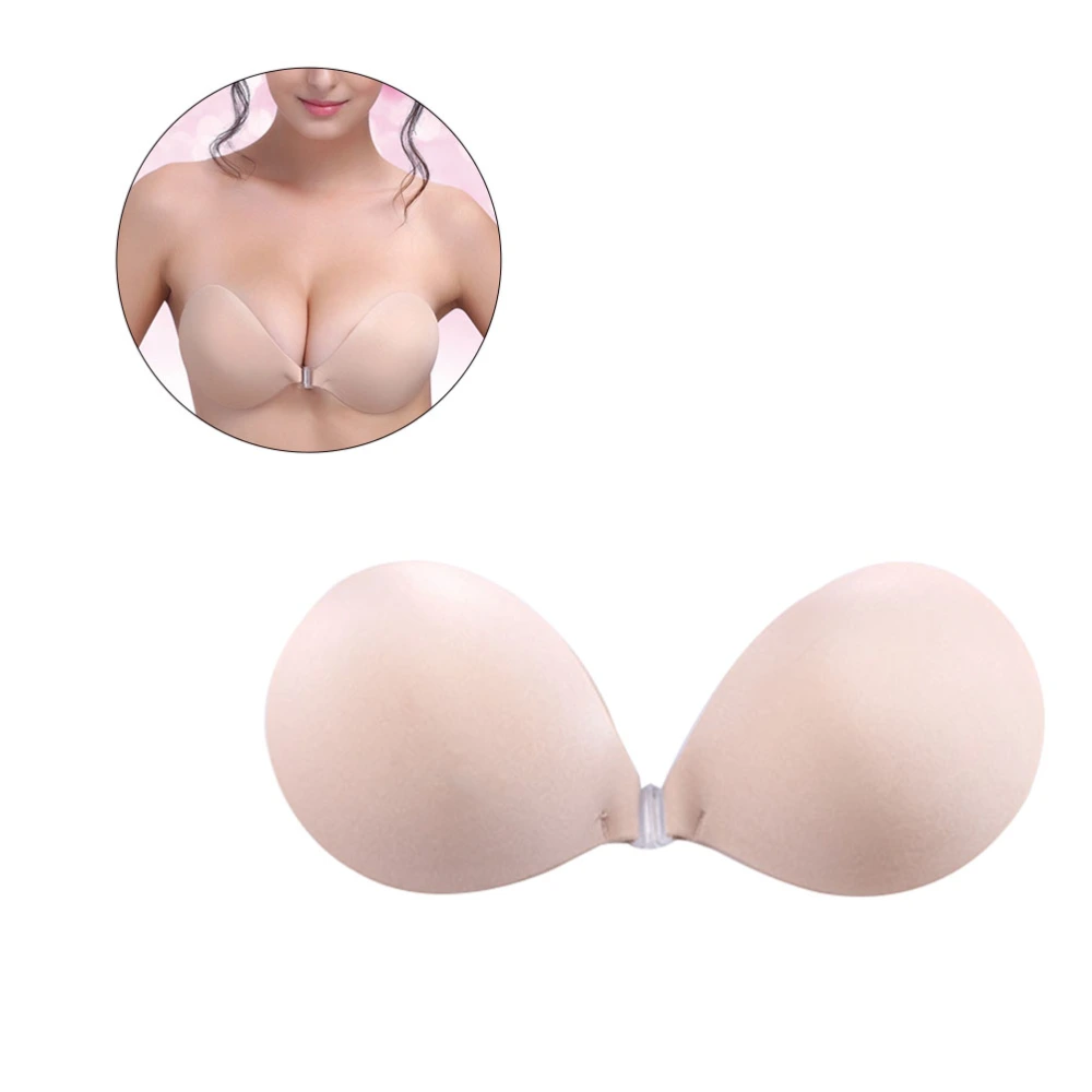 Push Up Backless Silicone Bra Self Adhesive Invisible Bra Strapless for Women - Cup A(Skin-color)