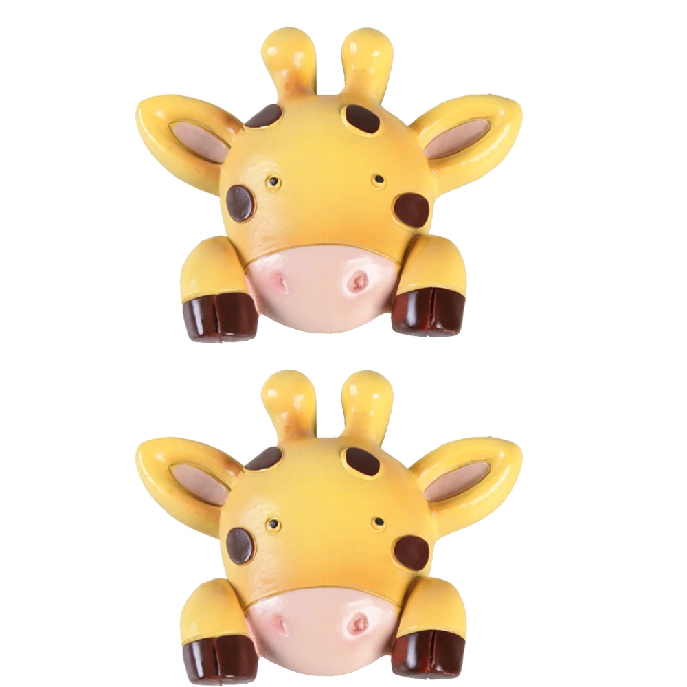 2pcs Switch Stickers Creative Cartoon Switch Decorative Covers Switch Decoration for Bedroom Living Room (Giraffe)