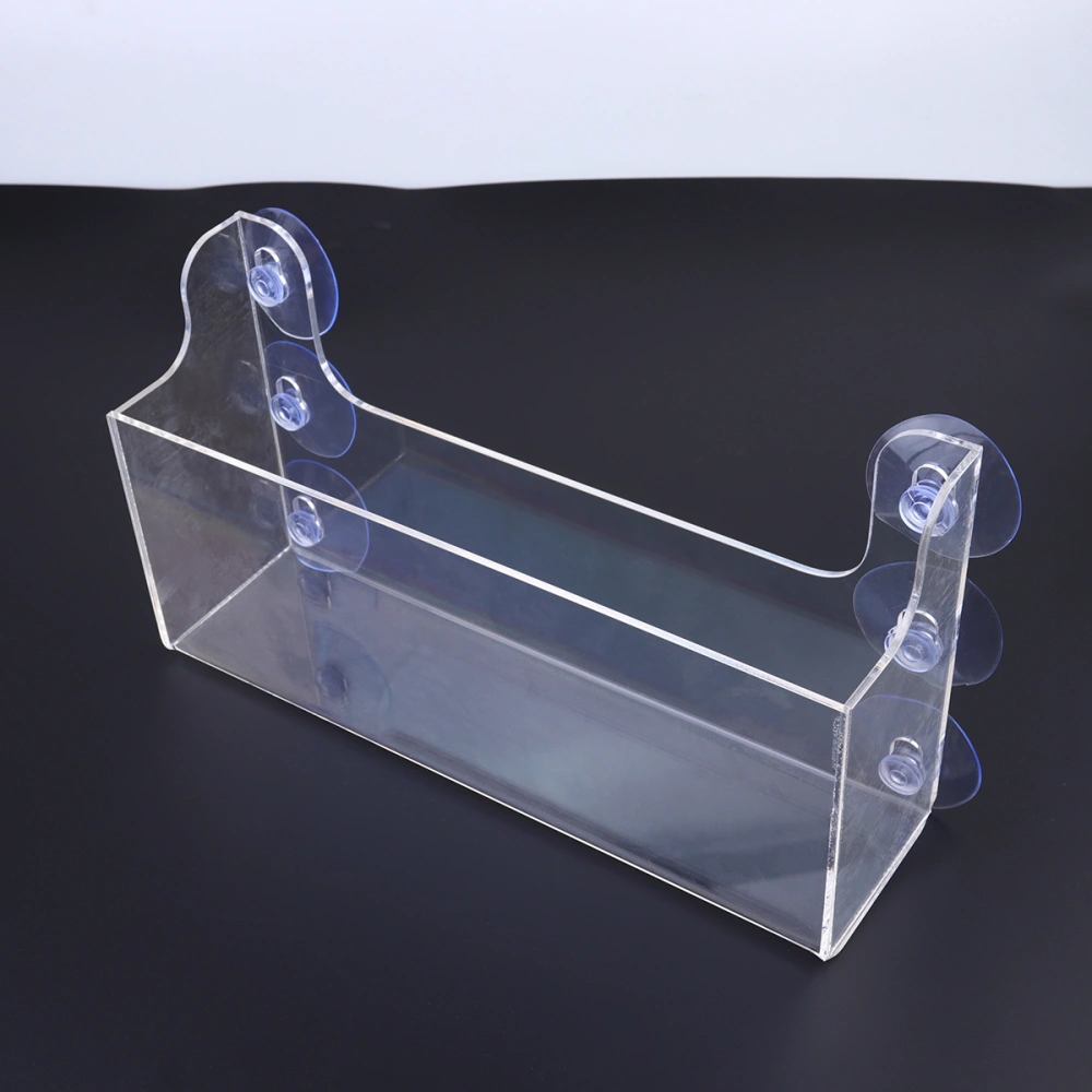 1PC Suction Type Display Frame Acrylic Storage Shelf Transparent Beverages Rack Refrigerator Shelf (4 Beverage Rack)