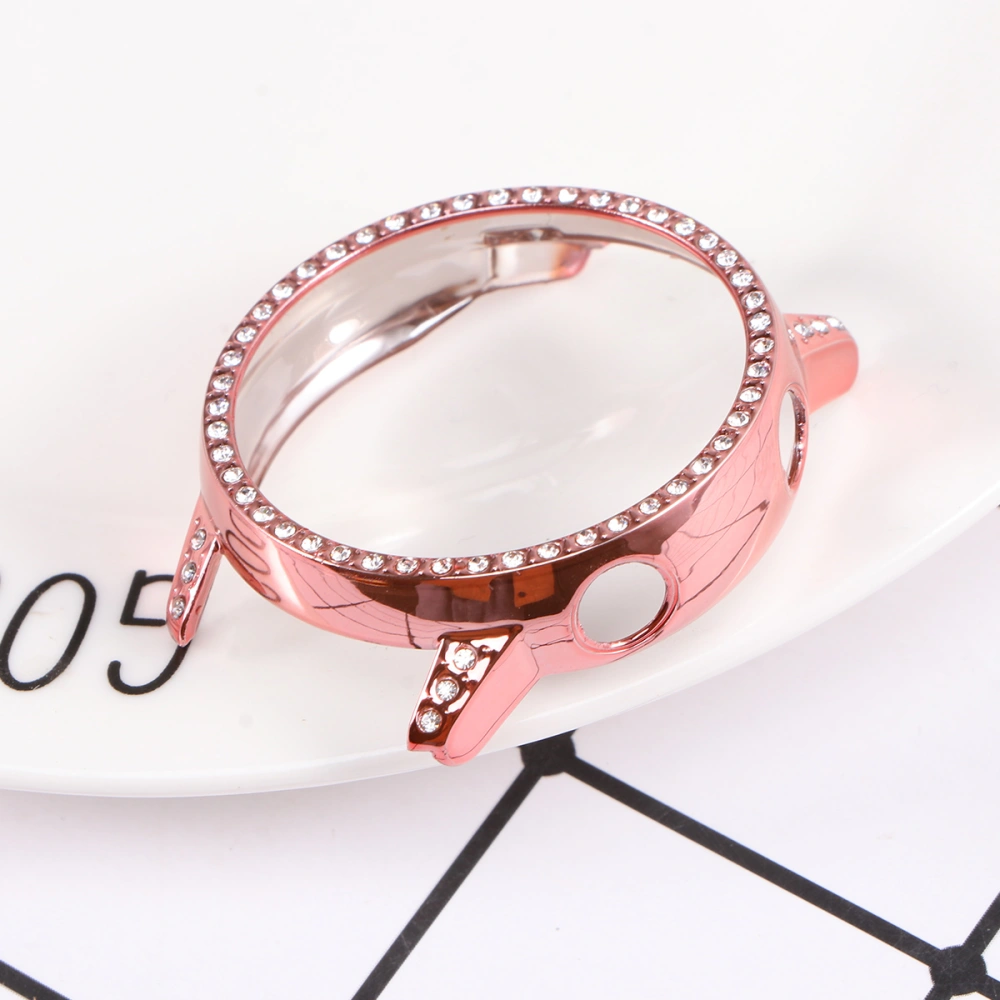 1Pc Diamond-studded Watch Protective Case Practical Watch Cover Compatible for Watch Active Protection Pink