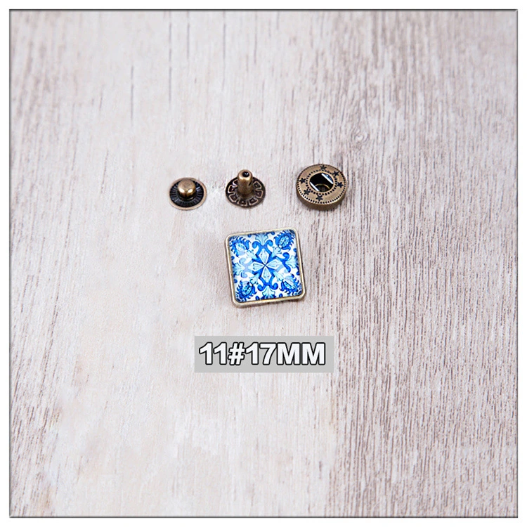 6pcs Multi-function Alloy and Glass Snaps Household Snap Buttons Convenient Snap Fasteners