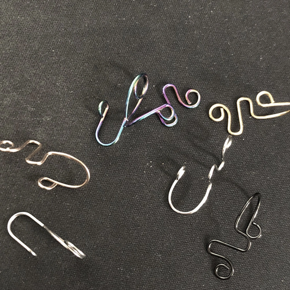 5Pcs Non Piercing Nose Ring Stainless Steel Nose Stud Jewelry Women Girls Gift