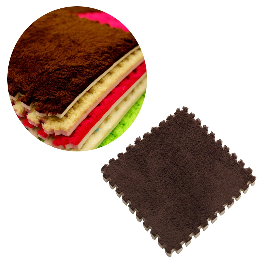 Square EVA Mat Splicing Floor Mat Child's Crawl Mat Carpet Bedroom Mat (Coffee)