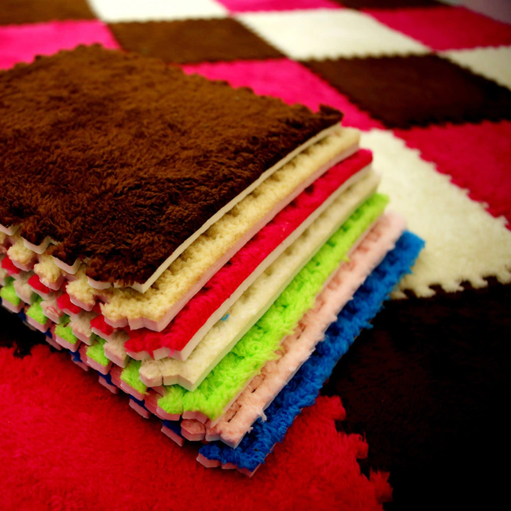 Square EVA Mat Splicing Floor Mat Child's Crawl Mat Carpet Bedroom Mat (Coffee)