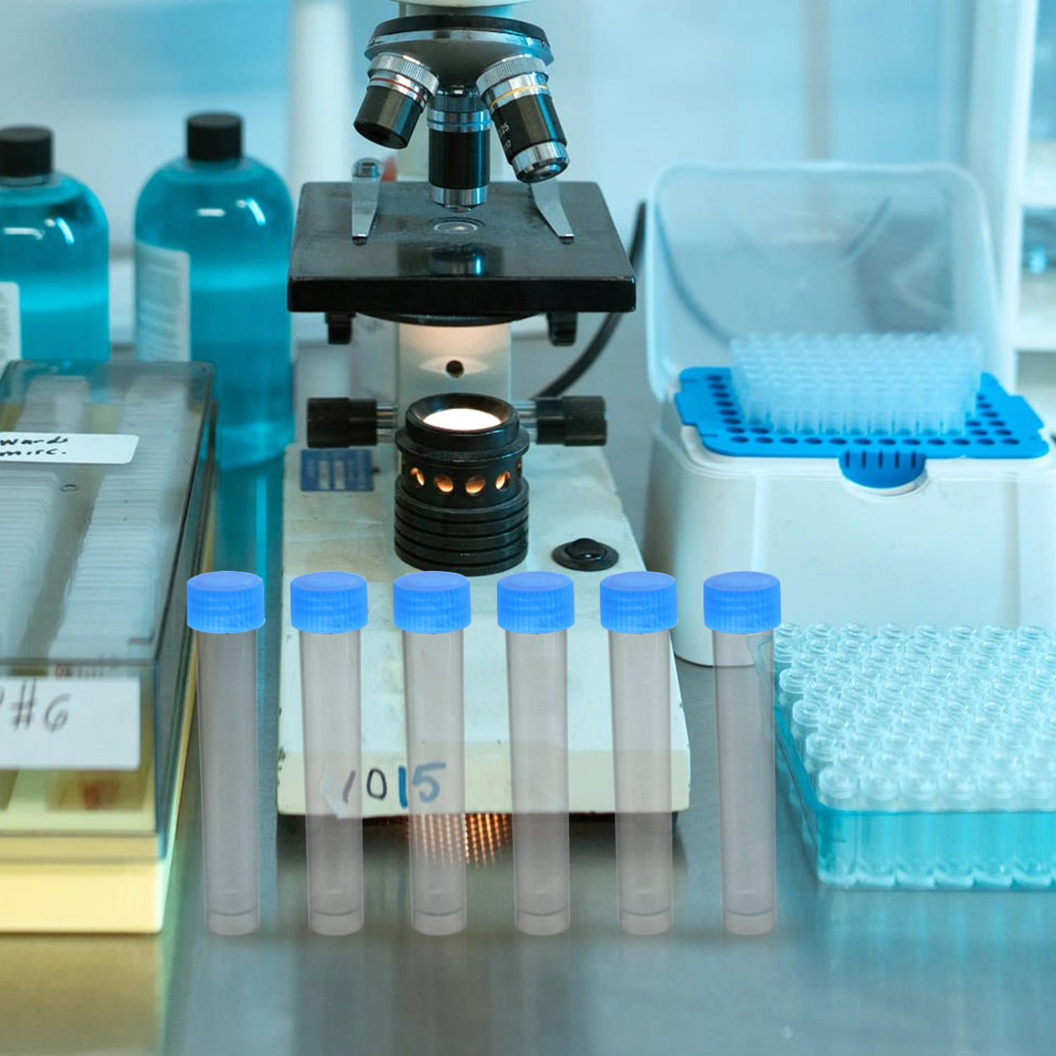 50Pcs Professional Test Tubes Multi-function Sample Tubes Transparent Cryovial Tubes