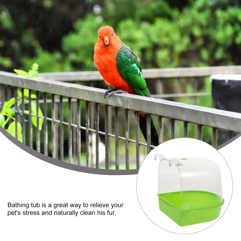 Creative Bird Bathing Box Plastic Parrot Shower Container Bird Cage Accessory